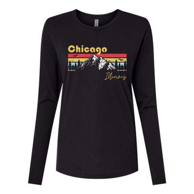 Chicago Illinois Roots Hometown Vintage Home State Pride Womens Cotton Relaxed Long Sleeve T-Shirt