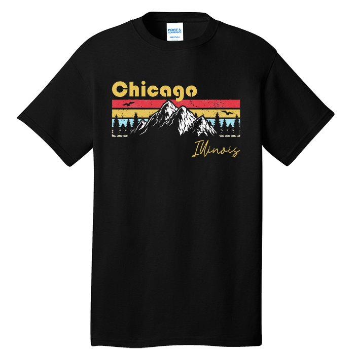 Chicago Illinois Roots Hometown Vintage Home State Pride Tall T-Shirt