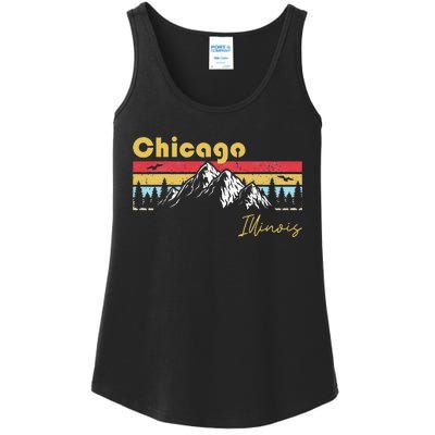 Chicago Illinois Roots Hometown Vintage Home State Pride Ladies Essential Tank