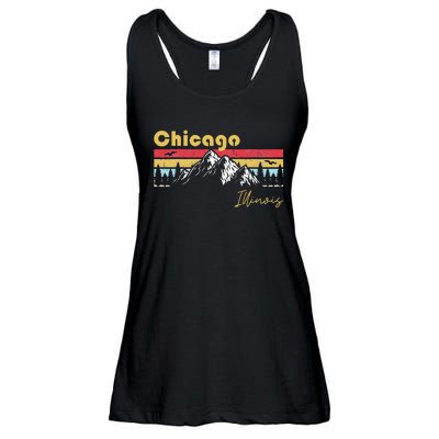 Chicago Illinois Roots Hometown Vintage Home State Pride Ladies Essential Flowy Tank