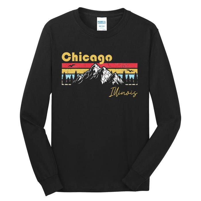 Chicago Illinois Roots Hometown Vintage Home State Pride Tall Long Sleeve T-Shirt