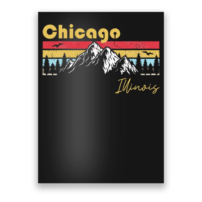 Chicago Illinois Roots Hometown Vintage Home State Pride Poster