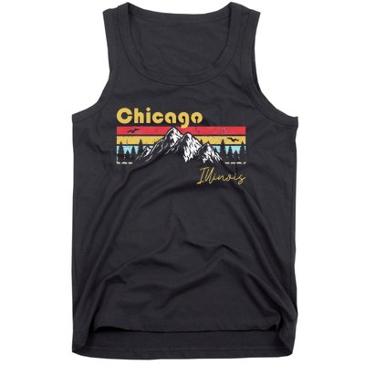 Chicago Illinois Roots Hometown Vintage Home State Pride Tank Top