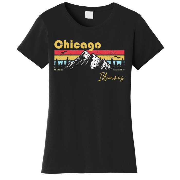 Chicago Illinois Roots Hometown Vintage Home State Pride Women's T-Shirt