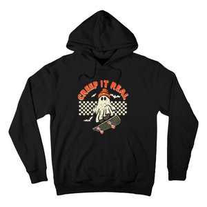 Creep It Real Skateboarding Retro Halloween Ghost Costume Hoodie