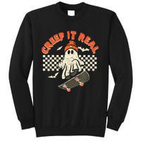 Creep It Real Skateboarding Retro Halloween Ghost Costume Sweatshirt