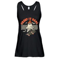 Creep It Real Skateboarding Retro Halloween Ghost Costume Ladies Essential Flowy Tank