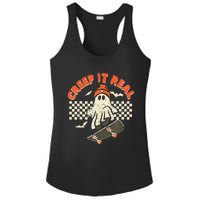 Creep It Real Skateboarding Retro Halloween Ghost Costume Ladies PosiCharge Competitor Racerback Tank