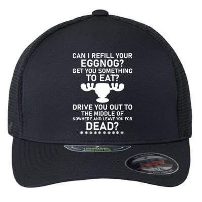 Can I Refill Your Eggnog Funny Christmas Vacation Quote Flexfit Unipanel Trucker Cap
