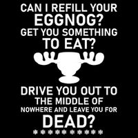 Can I Refill Your Eggnog Funny Christmas Vacation Quote 16 in Basic Backpack