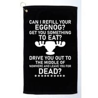Can I Refill Your Eggnog Funny Christmas Vacation Quote Golf Towel