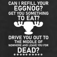 Can I Refill Your Eggnog Funny Christmas Vacation Quote Golf Towel