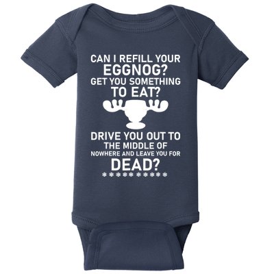 Can I Refill Your Eggnog Funny Christmas Vacation Quote Baby Bodysuit