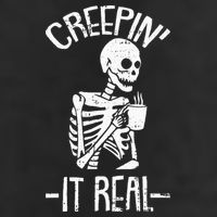 Creepin It Real Lazy Halloween Costume Funny Skeleton Skull Cool Comfort Performance Bucket Hat