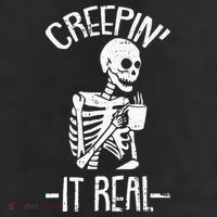 Creepin It Real Lazy Halloween Costume Funny Skeleton Skull 25L Jumbo Tote