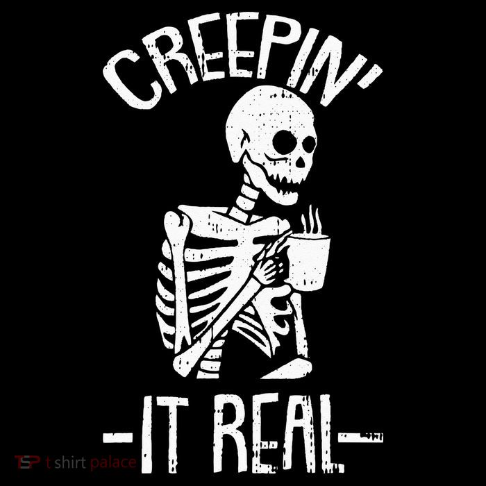 Creepin It Real Lazy Halloween Costume Funny Skeleton Skull Toddler Sweatshirt