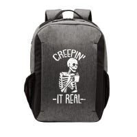 Creepin It Real Lazy Halloween Costume Funny Skeleton Skull Vector Backpack