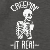 Creepin It Real Lazy Halloween Costume Funny Skeleton Skull Vector Backpack