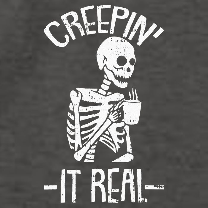 Creepin It Real Lazy Halloween Costume Funny Skeleton Skull Vector Backpack