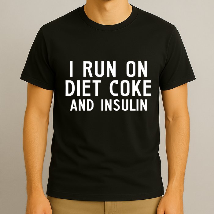 Casual I Run On Diet C.O.K.E And Insulin Printed Hooded T-Shirt