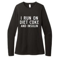 Casual I Run On Diet C.O.K.E And Insulin Printed Hooded Womens CVC Long Sleeve Shirt