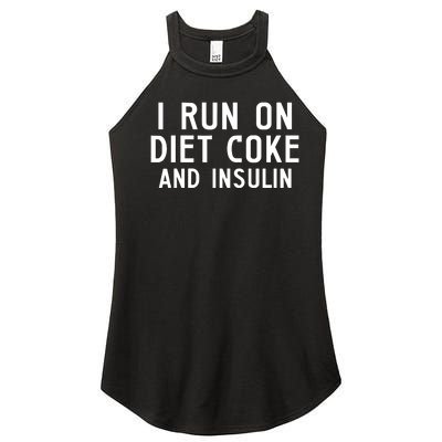 Casual I Run On Diet C.O.K.E And Insulin Printed Hooded Women's Perfect Tri Rocker Tank