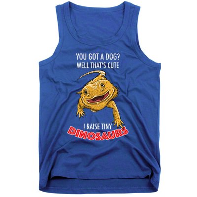 Cool I Raise Tiny Dinosaurs Funny Bearded Dragon Pet Gift Meaningful Gift Tank Top