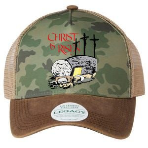 Christ Is Risen Empty Tomb Cross Jesus Risen Easter Legacy Tie Dye Trucker Hat