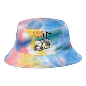 Christ Is Risen Empty Tomb Cross Jesus Risen Easter Tie Dye Newport Bucket Hat