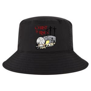 Christ Is Risen Empty Tomb Cross Jesus Risen Easter Cool Comfort Performance Bucket Hat