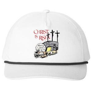 Christ Is Risen Empty Tomb Cross Jesus Risen Easter Snapback Five-Panel Rope Hat