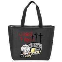 Christ Is Risen Empty Tomb Cross Jesus Risen Easter Zip Tote Bag