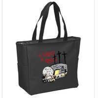 Christ Is Risen Empty Tomb Cross Jesus Risen Easter Zip Tote Bag
