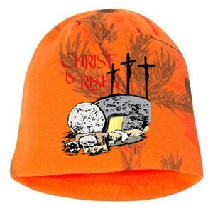 Christ Is Risen Empty Tomb Cross Jesus Risen Easter Kati - Camo Knit Beanie