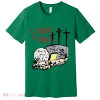 Christ Is Risen Empty Tomb Cross Jesus Risen Easter Premium T-Shirt