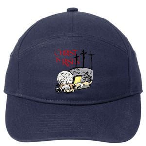 Christ Is Risen Empty Tomb Cross Jesus Risen Easter 7-Panel Snapback Hat