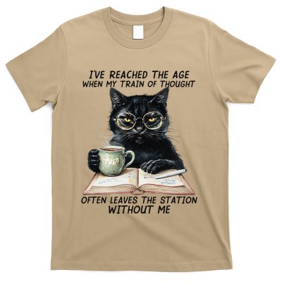 Cat IVe Reached The Age When My Train Of Thought Funny T-Shirt