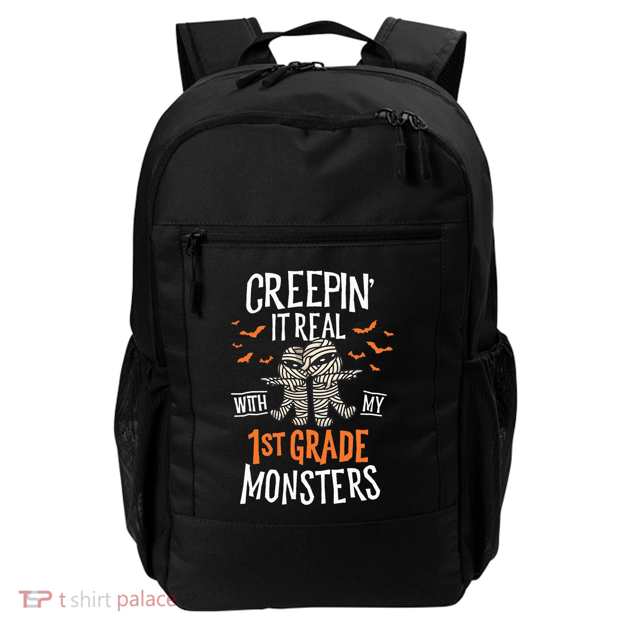 Creepin It Real With My 1st Grade Monsters Halloween Teacher Backpack
