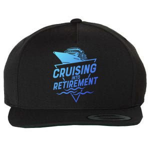 Cruising Into Retiret Cruise Funny Gift Wool Snapback Cap