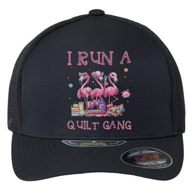 Cool I Run A Quilt Gang Quilting Art For Quilter Sewer Flexfit Unipanel Trucker Cap