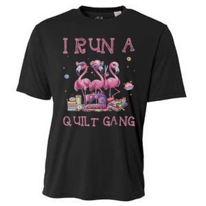 Cool I Run A Quilt Gang Quilting Art For Quilter Sewer Cooling Performance Crew T-Shirt