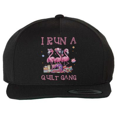 Cool I Run A Quilt Gang Quilting Art For Quilter Sewer Wool Snapback Cap