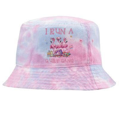 Cool I Run A Quilt Gang Quilting Art For Quilter Sewer Tie-Dyed Bucket Hat