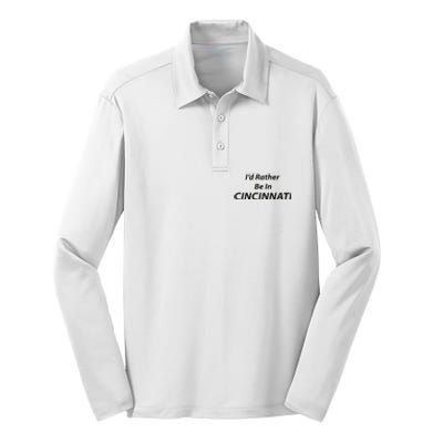 Cincinnati ID Rather Be In Silk Touch Performance Long Sleeve Polo