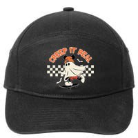 Creep It Real Spooky Ghost Mouse Halloween 7-Panel Snapback Hat