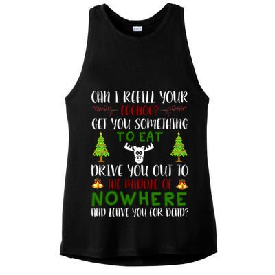 Can I Refill Your Eggnog Funny Christmas Movie Quote Ladies PosiCharge Tri-Blend Wicking Tank