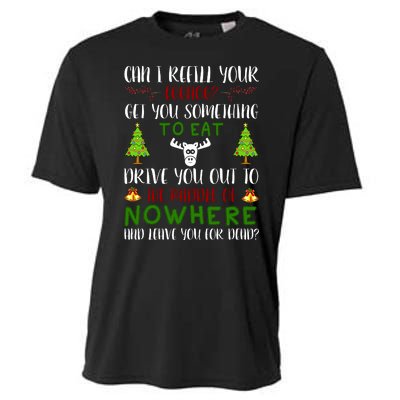 Can I Refill Your Eggnog Funny Christmas Movie Quote Cooling Performance Crew T-Shirt