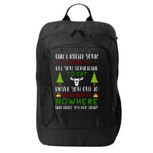 Can I Refill Your Eggnog Funny Christmas Movie Quote City Backpack