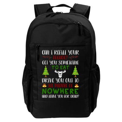 Can I Refill Your Eggnog Funny Christmas Movie Quote Backpack