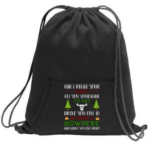 Can I Refill Your Eggnog Funny Christmas Movie Quote Sweatshirt Cinch Pack Bag